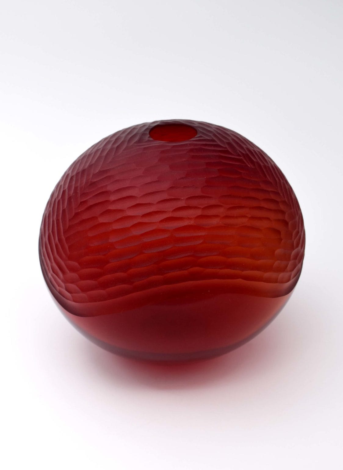 Scarlet Carved Vessel – Greg Swinburne – The White Sail Gallery