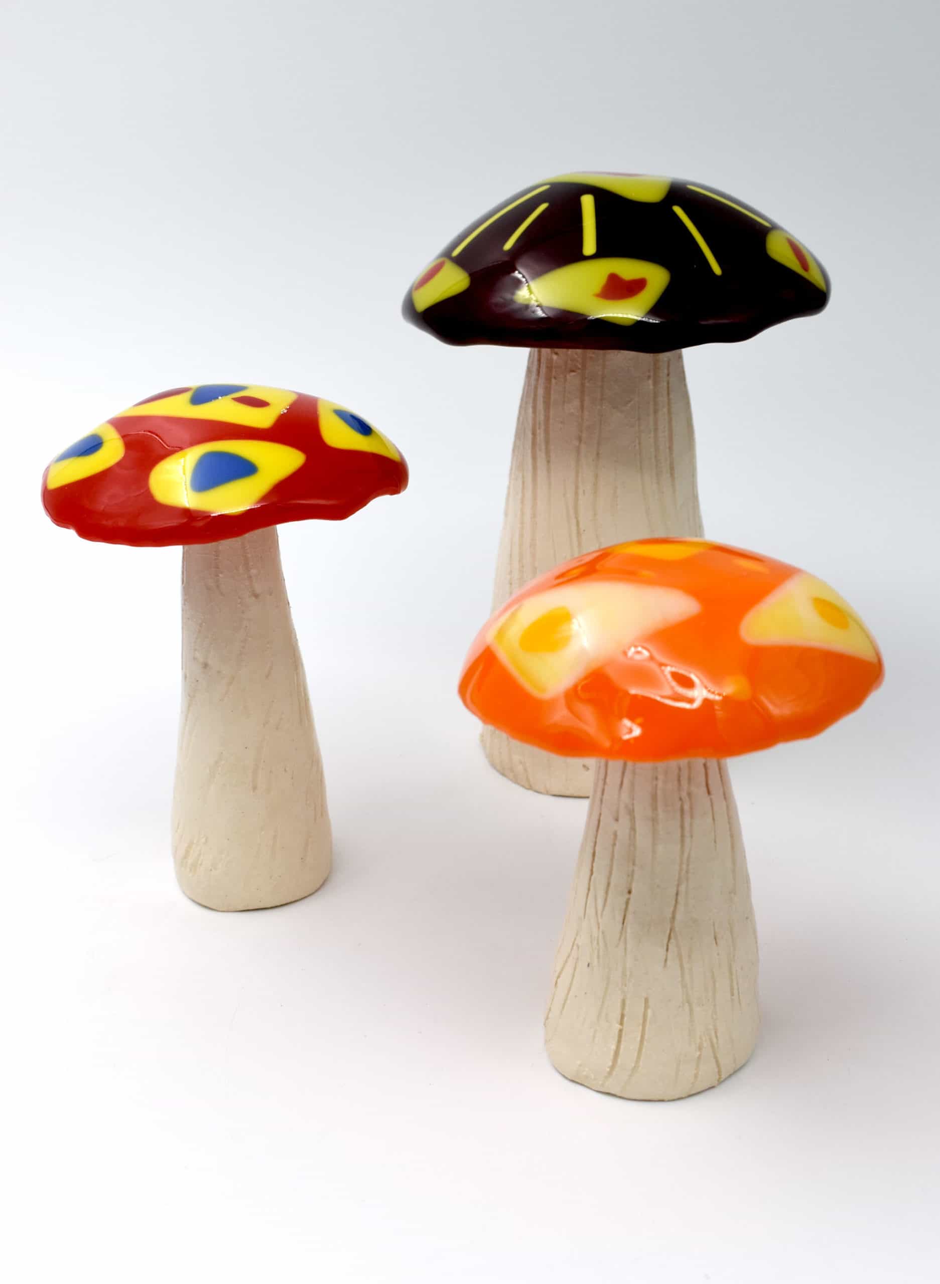 Ceramic & Glass Mushroom (Small Orange) – Sandra Spence – The White ...