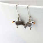 Glass Seagull (Sterling Silver Hooks) - Frances Hanson