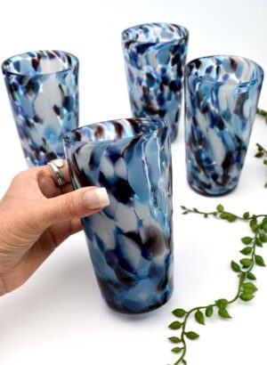 Stormy Straight Walled Tumbler - Amokura Glass