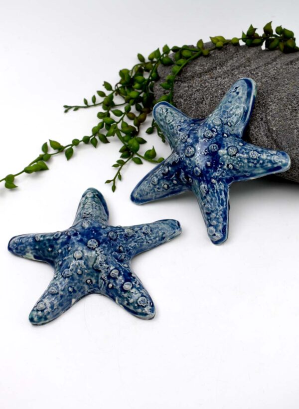 Ceramic StarFish Wall Hanging (Dark Blue) - LJH Pottery