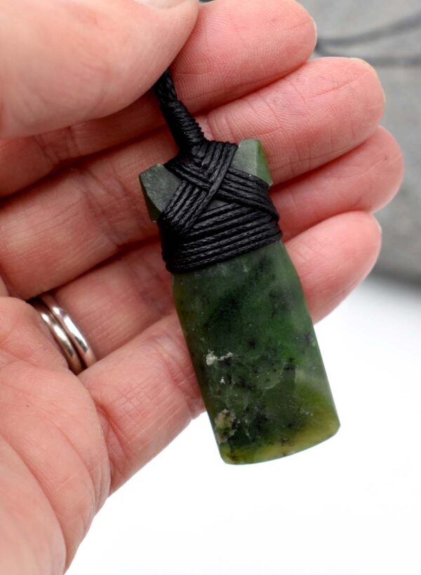 Pounamu Toki Pendant (50 x 20mm) – Carved by T. Lusty - Image 2
