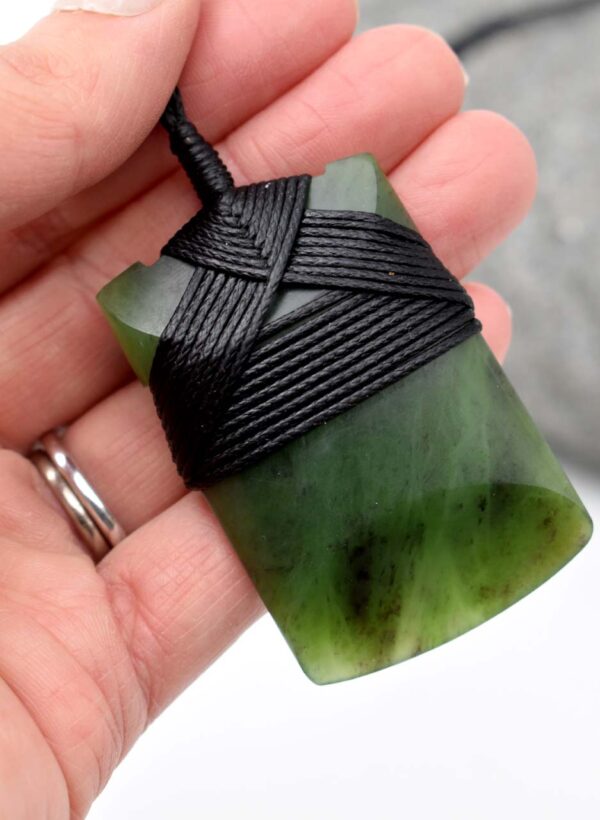 Pounamu Toki Pendant (55x35mm) – Carved by T. Lusty - Image 2