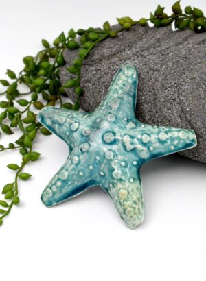 Ceramic StarFish Wall Hanging (Blue) - LJH Pottery