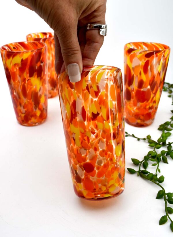 Sunburst Straight Walled Tumbler - Amokura Glass - Image 2