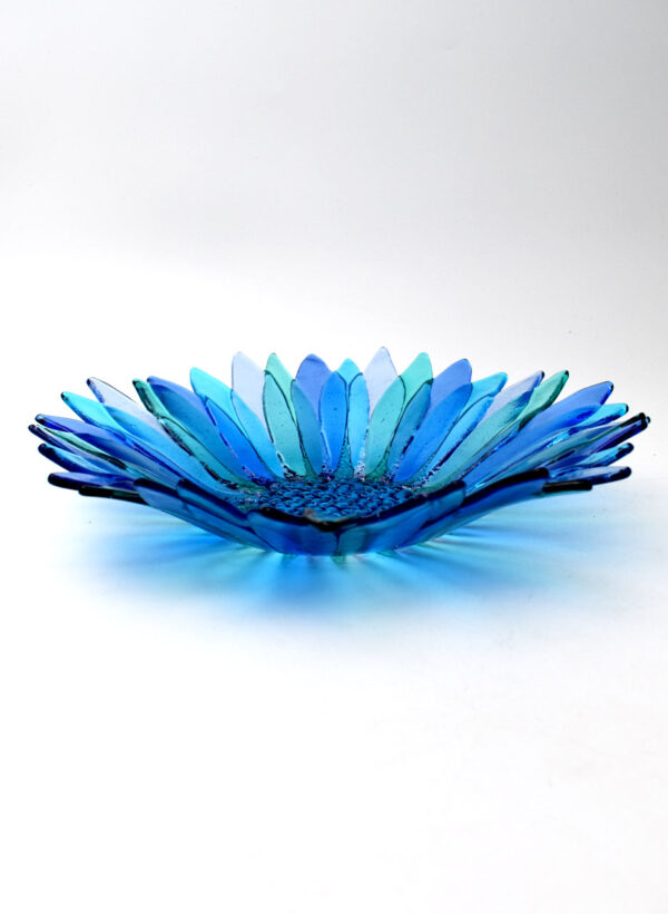 Gerbera Flower Bowl, Shades of Blue - Roz Speirs - Image 2