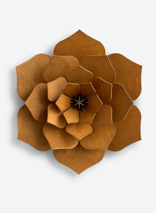 Birch Plywood Flower (Cinnamon Brown 34cm) - Image 2