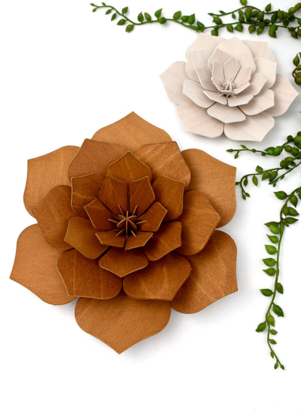 Birch Plywood Flower (Cinnamon Brown 34cm) - Image 3