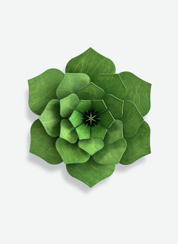 Birch Plywood Flower (Forest Green 24cm) - Image 2