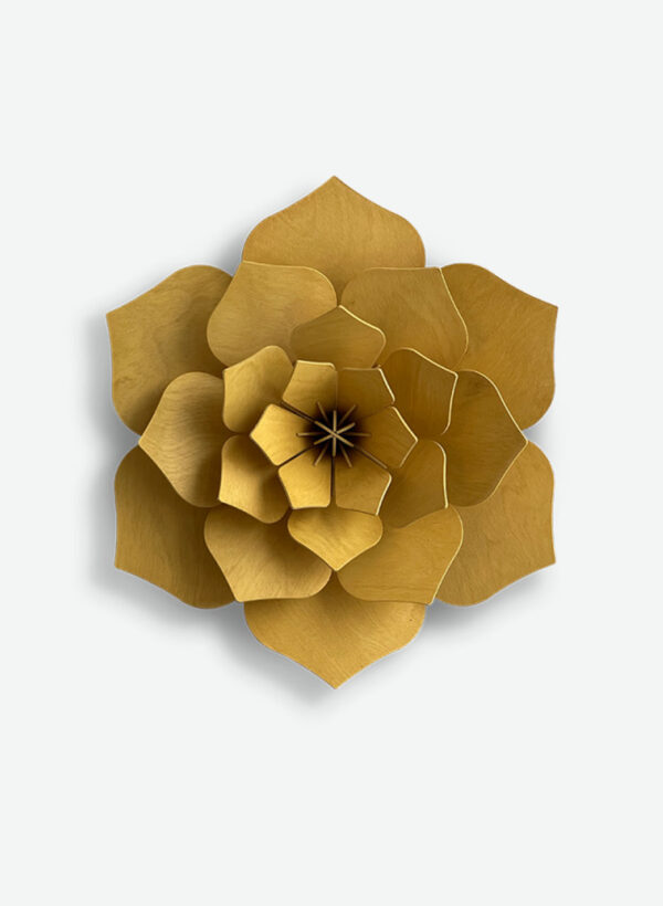 Birch Plywood Flower (Honey Yellow 24cm)