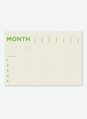 A2 Month Planner