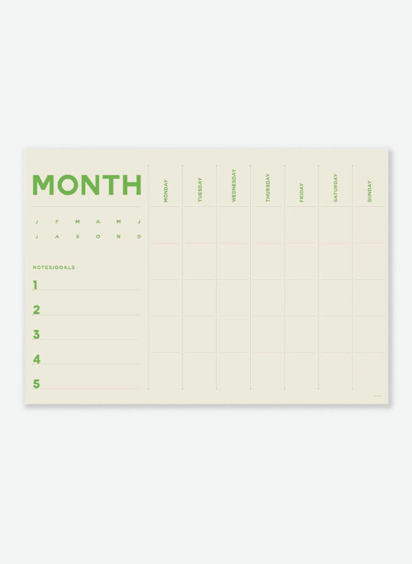 A2 Month Planner
