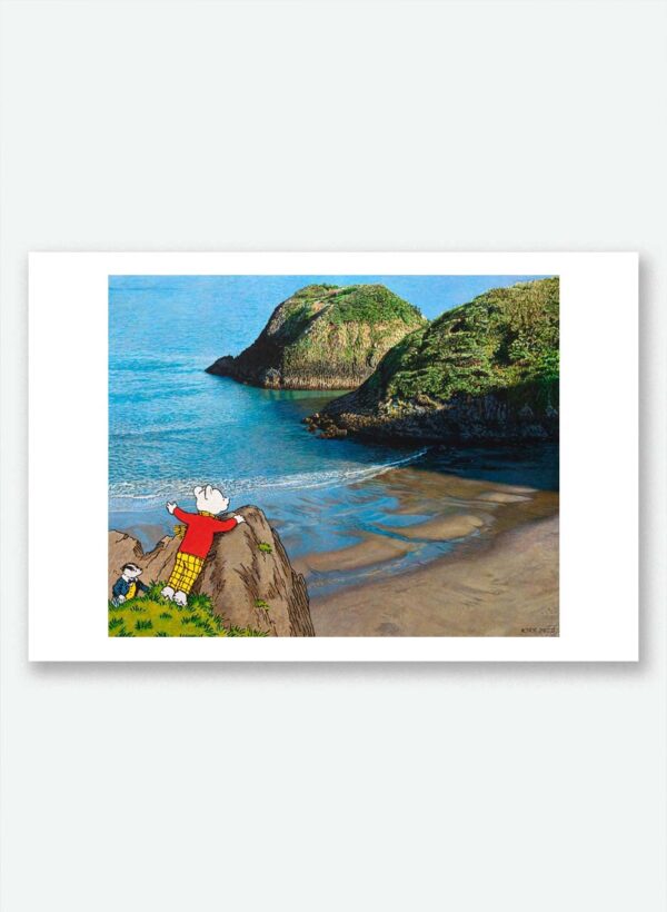 Rupert and Bill Badger above Back beach - Graham Kirk