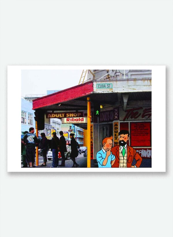 Tintin and Captain Haddock in Cuba Street (Wellington), Edition 7/30 - Graham Kirk