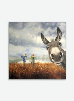 Scarecrows with Donkey (Square Block) - Sally Maguire