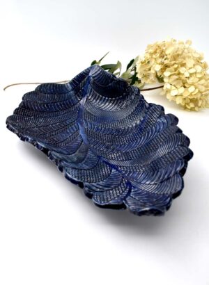 Large Blue Leaf Bowl – LJH Pottery