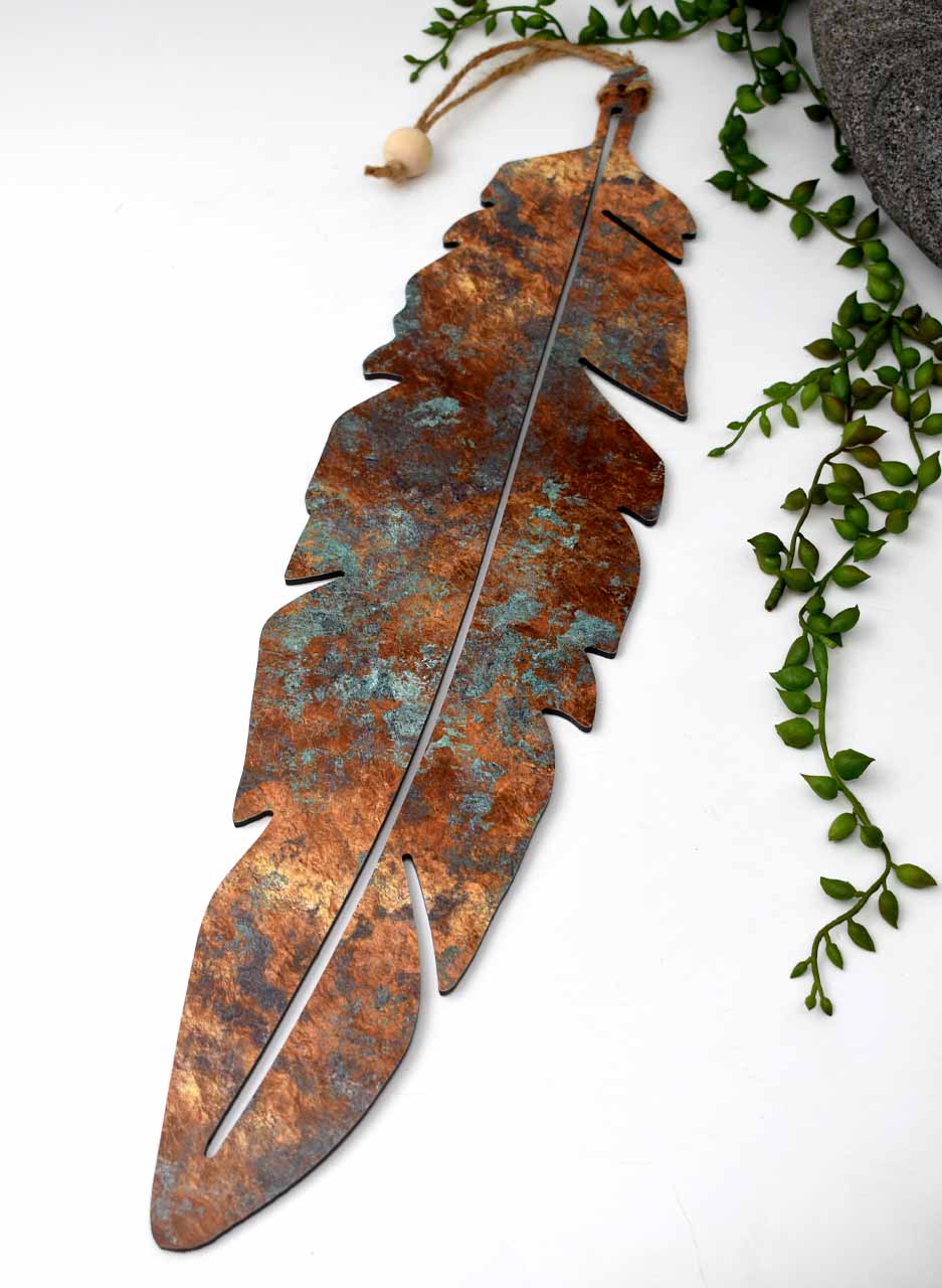 Wall Hung Copper Feather (Design 3 of 3)
