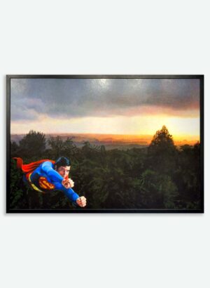 Superman Over Taranaki (Original) - Graham Kirk