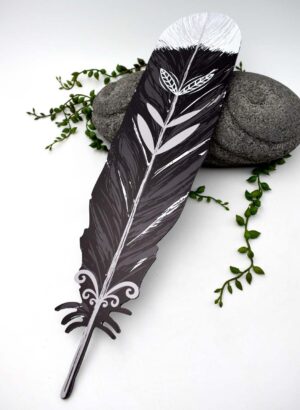 Wall Hung Huia Feather (Design 1 of 3)