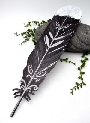 Wall Hung Huia Feather (Design 2 of 3)