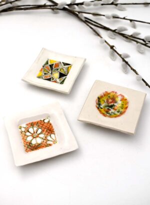 Hand Painted Square Dish - Tui Morse