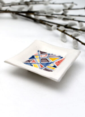 Hand Painted Square Dish – Tui Morse