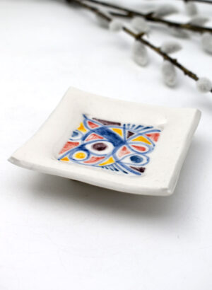 Hand Painted Square Dish – Tui Morse