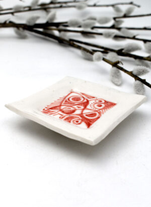 Hand Painted Square Dish – Tui Morse