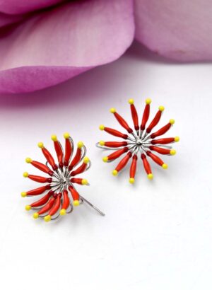 Firewheel Flower Drop Earrings - Wildside