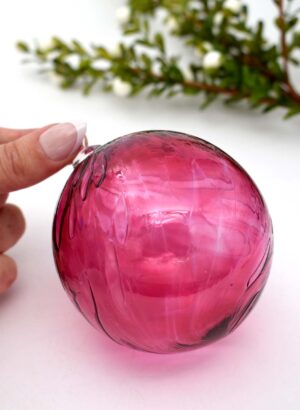 Handblown Glass Bauble (Petal Pink) - Michelle Weston