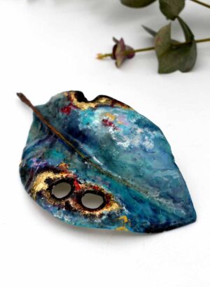 Pōhutukawa Leaf (Teal) - Helen Jean