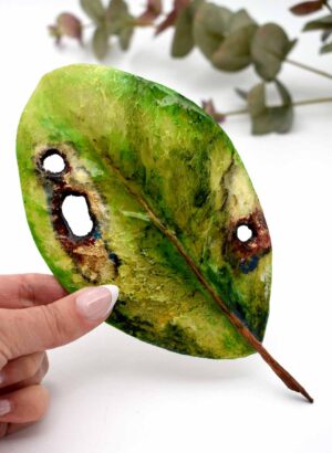 Pōhutukawa Leaf (Olive Green) - Helen Jean