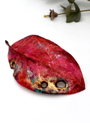 Pōhutukawa Leaf (Bright Pink) - Helen Jean