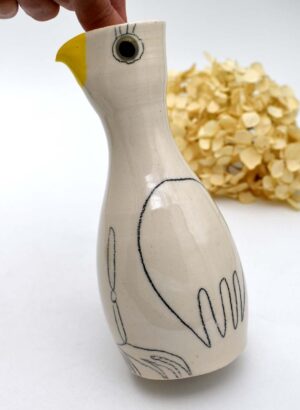 White Heron Bird Jug (Large) - Kairava Gullatz