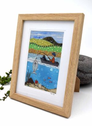 Fabric Kiwi Beach Scene (Boat Fishing) - Tilly McLeod