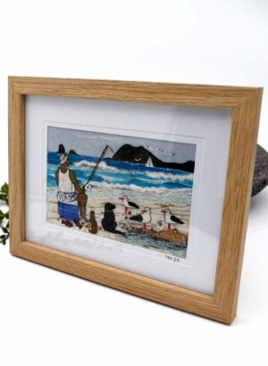 Fabric Kiwi Beach Scene (Seagulls) - Tilly McLeod