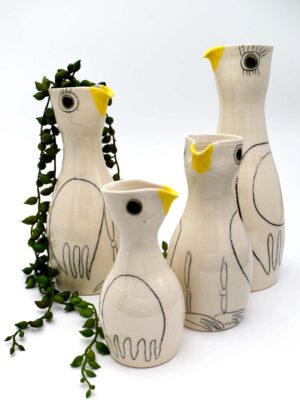 White Heron Bird Jug (Small) - Kairava Gullatz