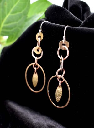 Silver, Brass & Copper Earrings - AGATHE Jewellery