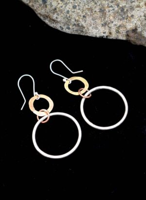 Silver, Brass & Copper Earrings - AGATHE Jewellery