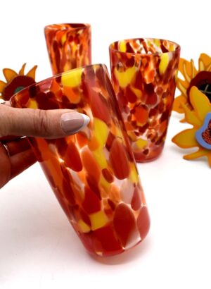 Fire Straight Walled Tumbler - Amokura Glass