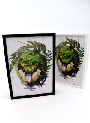 Kakapo Manuka (Mini Framed Print) - Rachel Walker