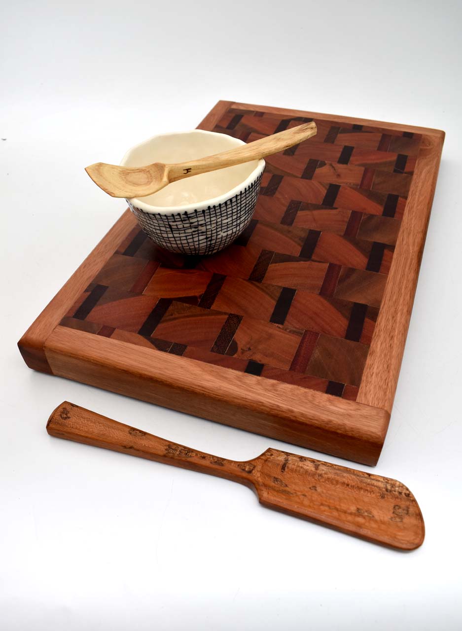 Rata, Kwila, Pūriri & Gum End-Grain Butchers Block - Chris Powell