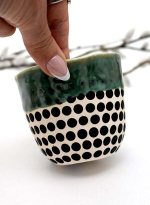 Dottie Green Lip Tumbler - Mazza Made Ceramics