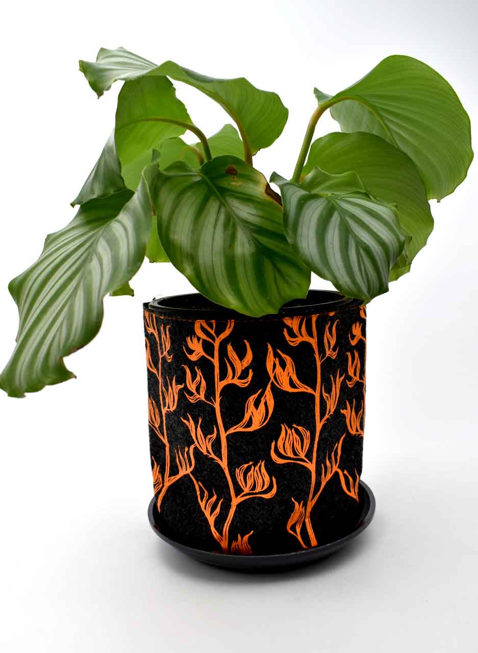 Ecofelt Grow bag (Harakeke Orange) - Jo Luping - Image 2