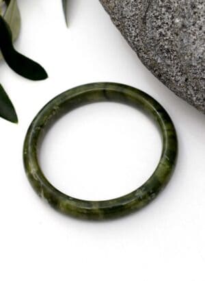 Carved Bracelet, Hapopo West Coast Pounamu - by Simon Burton