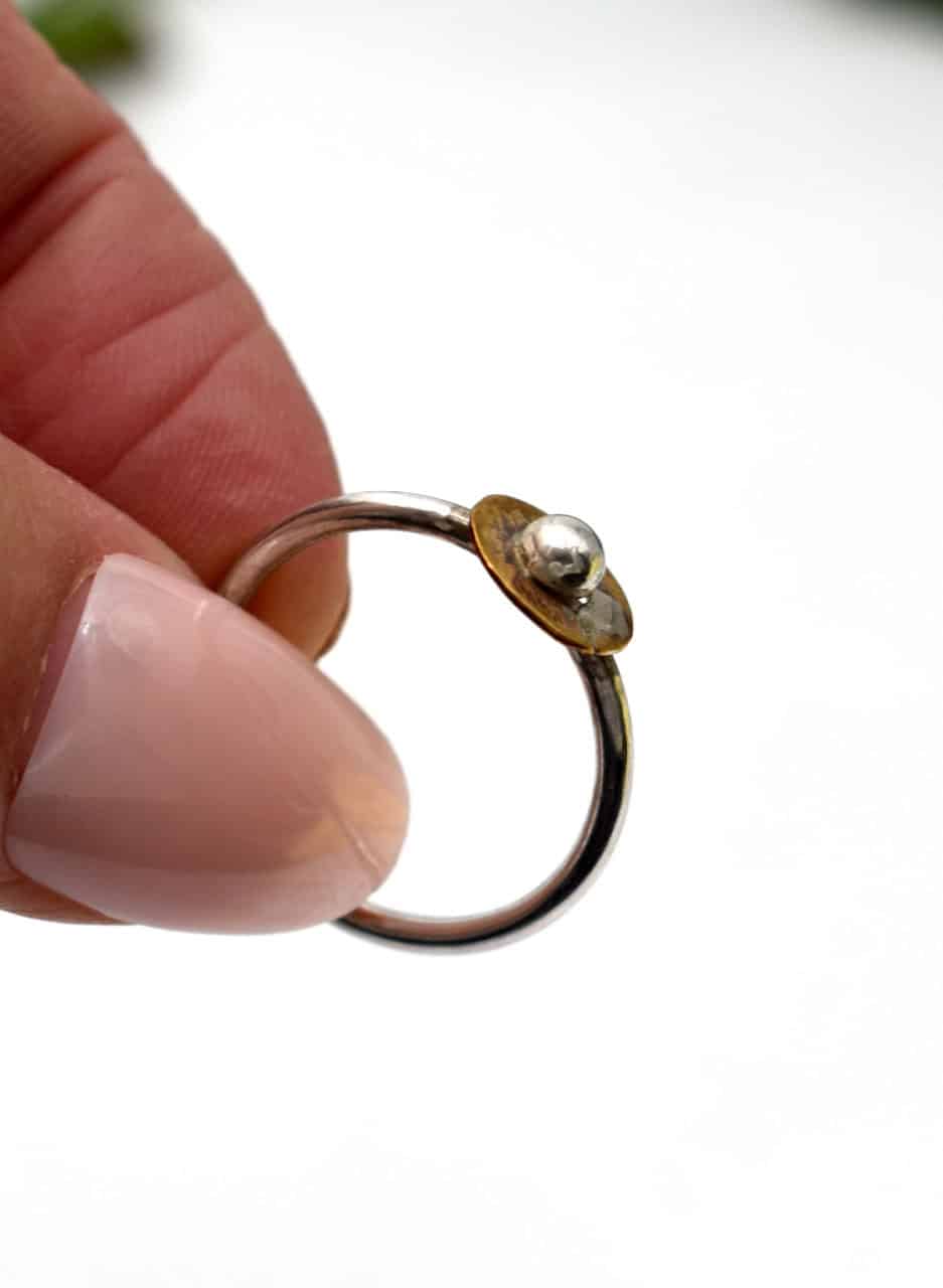 Sterling Silver Dot Ring - AGATHE Jewellery - Image 3