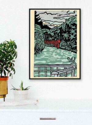 Poet’s Bridge Pukekura Park (Limited Edition Screen Print) - Stuart Morris