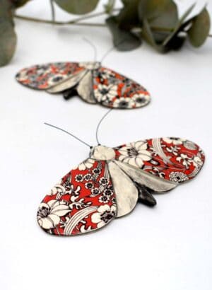 Red Retro Moth - Kirsty Gardiner