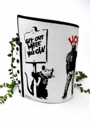 Banksy (Acrylic on Stoneware) - Anthea Stayt