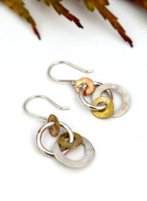 Silver, Brass & Copper Earrings - AGATHE Jewellery